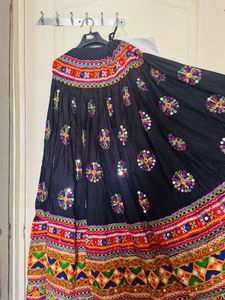 Black Embroidered Ethnic Garbha set