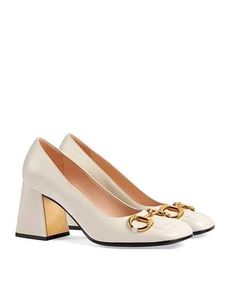 Gucci Cream Patent Leather Heels