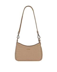 Eske Beige Croc Texture Chain Handbag