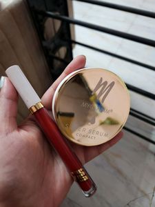 Combo Of Compact And Liquid Lipstick