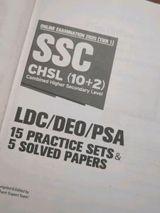 Ssc Chsl Practice Set