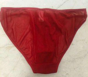Red Lace Trim Briefs