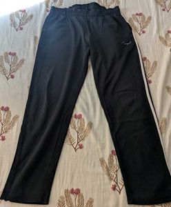 Black Track Pants with White Stripes