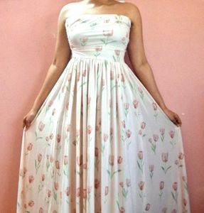 Floral Strapless Maxi Dress