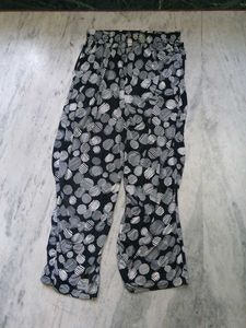 Stylish Black &amp; White Polka Dot Palazzo Pants