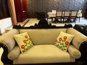 Decorative Throw Pillow Cover with Floral Design-2