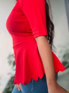 Vibrant Red Fit &amp; Flare Dress