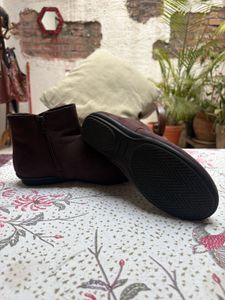 Chocolate Brown Ankle Length Suede Boots