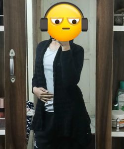 Stylish Black Knit Shrug