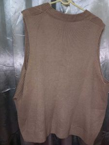 🤎 Korean Aesthetic Beige Cable Knit Sweater Vest