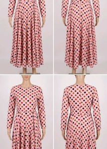 New Colourful Dotted Gown
