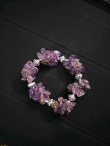 Amethyst Gemstone Crystal Bracelet