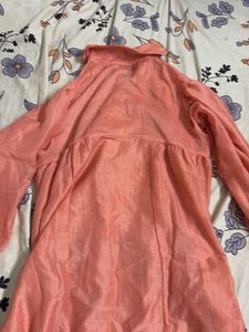 Beautiful Peach Embroidered Kurta