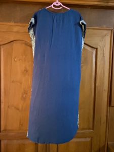 Elegant Navy Blue Embroidered Kurta