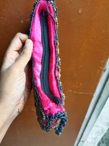 Embellished Handbag with Mirror Work