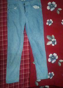 Straight Fit Light Wash Denim Jeans