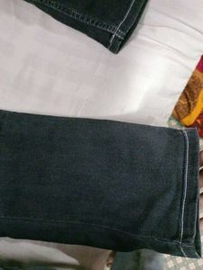 Black Straight Leg Denim Jeans