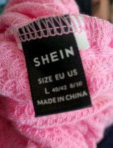 Pink Long Sleeve Shein Crop Top