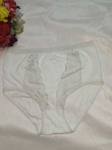 Comfortable White Lace Briefs