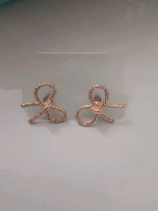 Rose Gold bow Earrings
