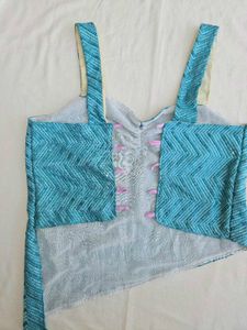 Y2k blue sequins top