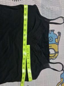 Lace Trim Black Camisole