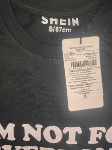 Shein Drop Shoulder Typographic Chest PrintCrew Ts
