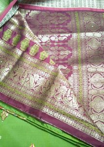 Beautiful Green Embroidered Saree