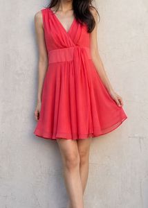 Coral Chiffon Party Dress