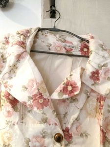 Chic Floral Print classic coat