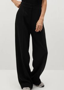 MANGO authentic black classic wide leg trouser