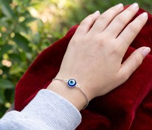 Silver Evil Eye Bracelet