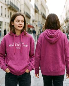 Pink Montpellier Graphic Hoodie