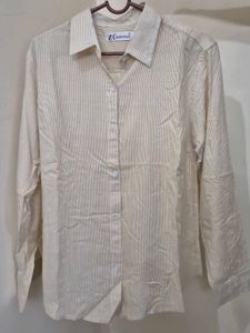 Women's Classic Striped Button-Down Shirt