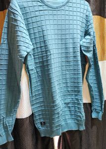 Blue Textured normal tshirt ragular