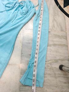 Blue Halter Neck Mini Dress