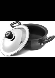 NEW PACKED HARD ANODIZED HANDI SET WITH STAINLESS STEEL LID