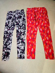 Funky Printed Leggings - Set of 2