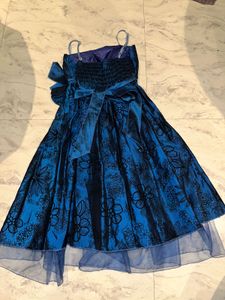 Stunning Blue Floral Party Dress
