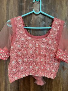 Pink Sparkly Sequins Work Lehenga