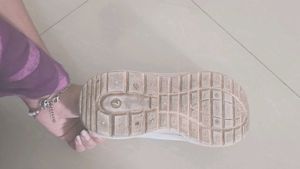 White Slip-On Knit Sneakers