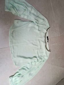 Mint Green Blouse with Detail