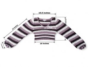 CROPPED STRIPED KNIT SWEATER