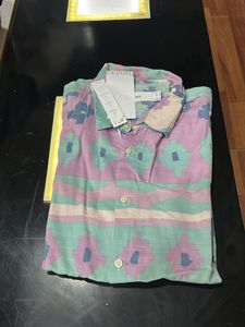 Bershka Patterned Button-Up Shirt