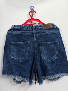 Distressed Denim Shorts
