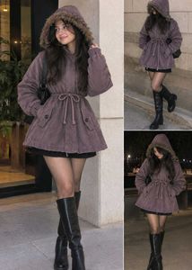 Cute Fur Hooded Winter Jacket