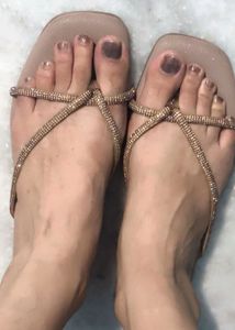 Sparkling Embellished Flat Sandals