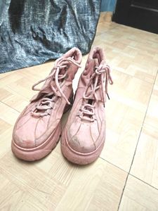 Pink Platform Boots