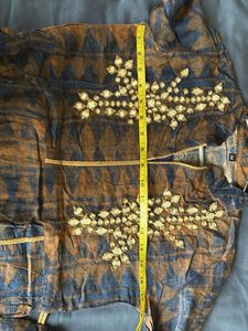 mirror work, long dress
