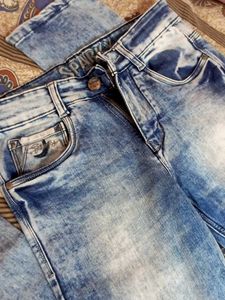 Vintage Wash Denim Jeans